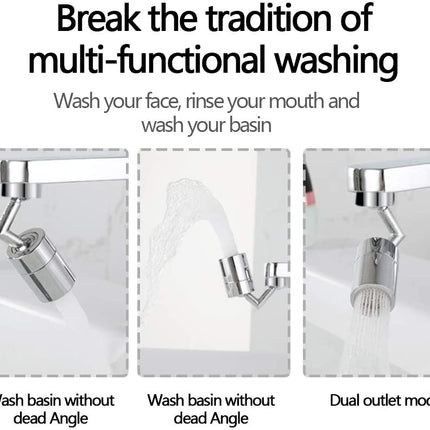 Universeller Wasserhahn mit Sprühfilter, um 720° drehbarer Wasserhahn-Sprühkopf mit robustem Kupfer- und ABS-Spritzschutz, mit Sauerstoff angereicherter Schaum, 4-lagiger Netzfilter