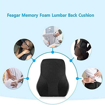 Rückenstützkissen – hochwertiger Memory-Schaum – bequem für das Büro oder Auto