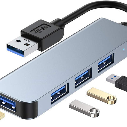 USB 3.0 HUB - USB to USB 3.0 and USB 2.0 Adapter - USB Hub 4 in 1 is suitable for Laptops, PC, USB Flash Drives, Mouse, Keyboards, Printers, Mobile Hard Drives, etc. 