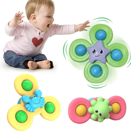 3-teiliges Set Saugnapfspielzeug für Babys, Badespielzeug Baby, lustiges Wasserspielzeug mit Saugnapf, Badespielzeug Baby für Kinder, Kleinkinder, sensorisches Spielzeug Baby im Alter von 1–6 Jahren 