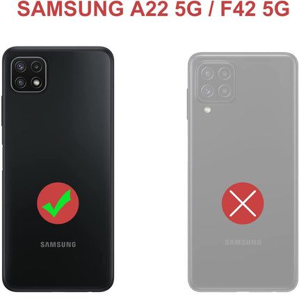 Luxuriöse Handyhülle aus PU-Leder, geeignet für Samsung Galaxy A22 5G/F42 5G – elegant und praktisch