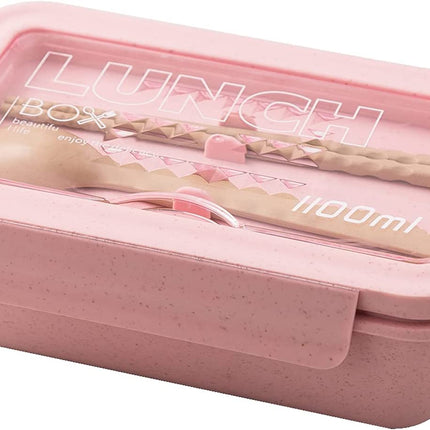 Lunchbox – Kinder – Inkl. Besteck – Rosa – BPA-frei und nachhaltig