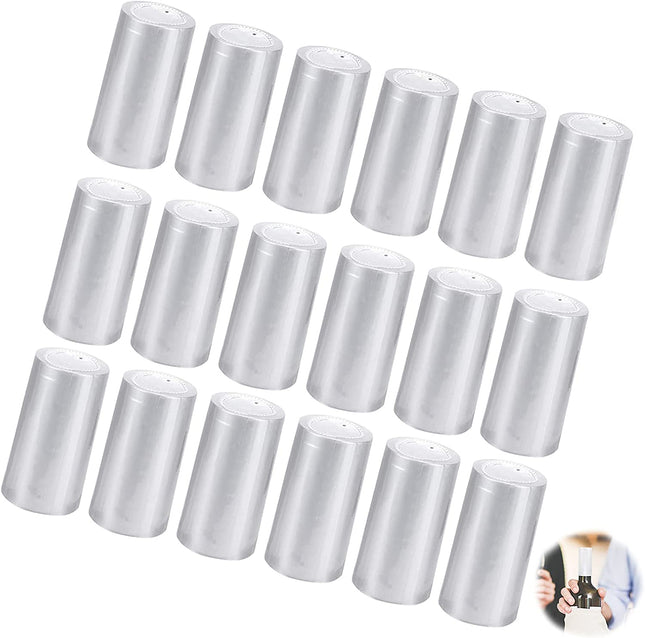 Shrink Capsules Wine Shrink Wrap Wine Bottle Capsules Shrink Caps Wine Bottle Capsules Wine Shrink Wrap Sealing Capsules Bottle Capsules for Wine Cellars and Home Use 100 Pcs (Silver) 