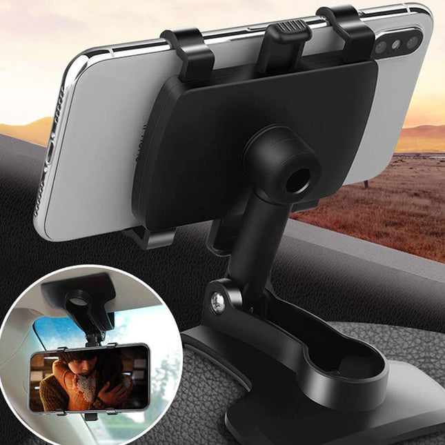 Mobile Phone Holder - Clip-on - 360 Degree - Multifunction and Universal - Car, Airplane, Office, Home, Table, Bedside - Adjustable Spring Clipper - Compatible with iPhone 13, 12, 11, Pro Max X, XS XR 8, 7, 6, 6S Plus, Galaxy Moto