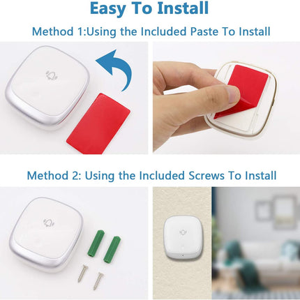 Drahtlose Türklingel – wasserdicht – keine Batterie erforderlich – Plug-and-Play