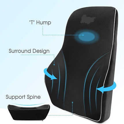Rückenstützkissen – hochwertiger Memory-Schaum – bequem für das Büro oder Auto