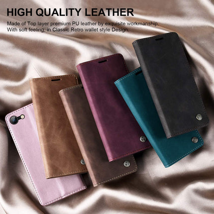 for iPhone 7/8 Case Leather Case for iPhone SE 2020 Premium PU Wallet [Magnetic] [Card Holder] [Stand Function] Protection Flip Cover for iPhone SE 2020/iPhone 7/iPhone 8 - Black