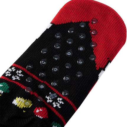 Weihnachten – Gemütliche, dicke, mit Fleece gefütterte Wollsocken – rutschfest und warm