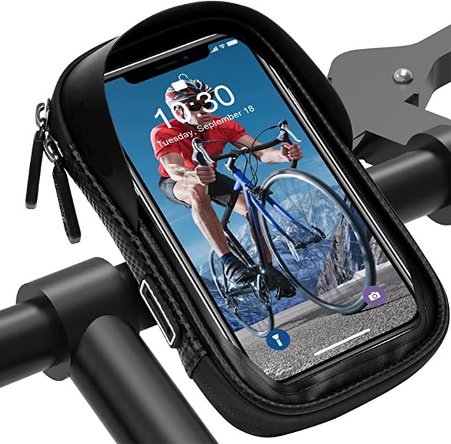 Vielseitige wasserabweisende Fahrradlenkertasche mit Handyhalterung – geeignet für 6,5-Zoll-Smartphones