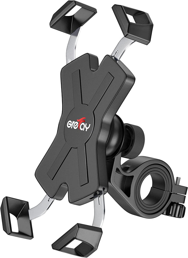 (Motorrad) Fahrrad-Telefonhalter, Motorrad-Lenkerhalterung aus Metall für Telefon, Roller und Smartphone 4,0-7,0 Zoll mit 360°-Drehung