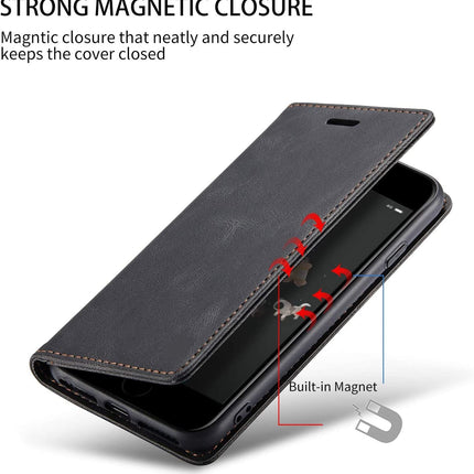Case, RFID Protective Cell Phone Case for iPhone 8/7/6/6s/SE2020, Book Cover, Card Slot, Money Slot, Stand, Flip Case, Magnetic Flip Case, Leather Case, Protective Case 