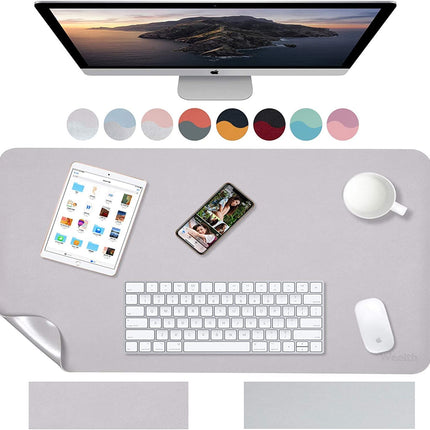 Multifunctional Office Desk Pad - 90 x 43cm - Waterproof Desk Pad Protector - PU Leather Dual-Sided Desk Writing Pad - for Office/Home 