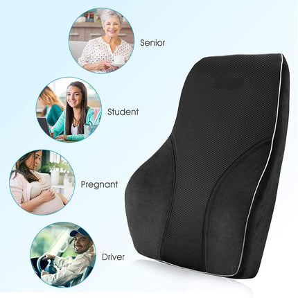 Rückenstützkissen – hochwertiger Memory-Schaum – bequem für das Büro oder Auto