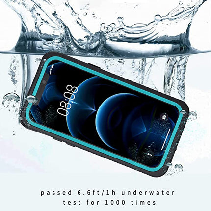 Schutzhülle für iPhone 12, wasserdicht, staubdicht, stoßfest, mit integriertem Displayschutz [nicht für iPhone 12 Pro], vollständige Unterwasser-Schutzhülle für iPhone 12 6,1 Zoll – Blau