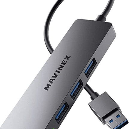 Aluminium 4-poorts ultradunne SuperSpeed 5Gbps USB 3.0-adapter Compatibel met pc MacBook Surface Pro XPS flashdrive mobiele harde schijf