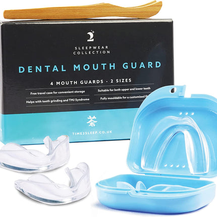 Teeth Grinding Mouth Guard - 4 x Teeth Guards - 2 Lower and 2 Upper Guards - Recommended by Dentists