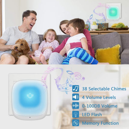 Drahtlose Türklingel – wasserdicht – keine Batterie erforderlich – Plug-and-Play