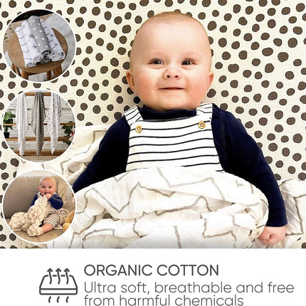 Hydrophiles Tuchset aus Bio-Baumwoll-Musselin für Babys – 70 x 70 cm, 6er-Pack