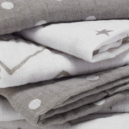 Hydrophiles Tuchset aus Bio-Baumwoll-Musselin für Babys – 70 x 70 cm, 6er-Pack