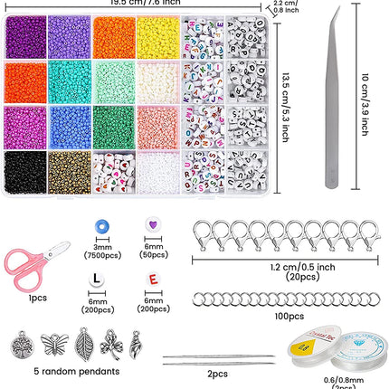 Schmuck- und Armbandperlen-Set – 7950 Teile – zum Selbermachen