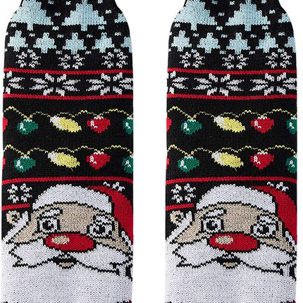 Weihnachten – Gemütliche, dicke, mit Fleece gefütterte Wollsocken – rutschfest und warm