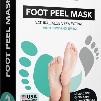 2 Pairs of Foot Masks - Exfoliating Foot Mask for Dry, Cracked Feet - Professional Foot Mask - Removes Dead Skin and Calluses - Smoothes Your Feet - Natural Treatment Exfoliating Foot Mask - Restores Rough Heels