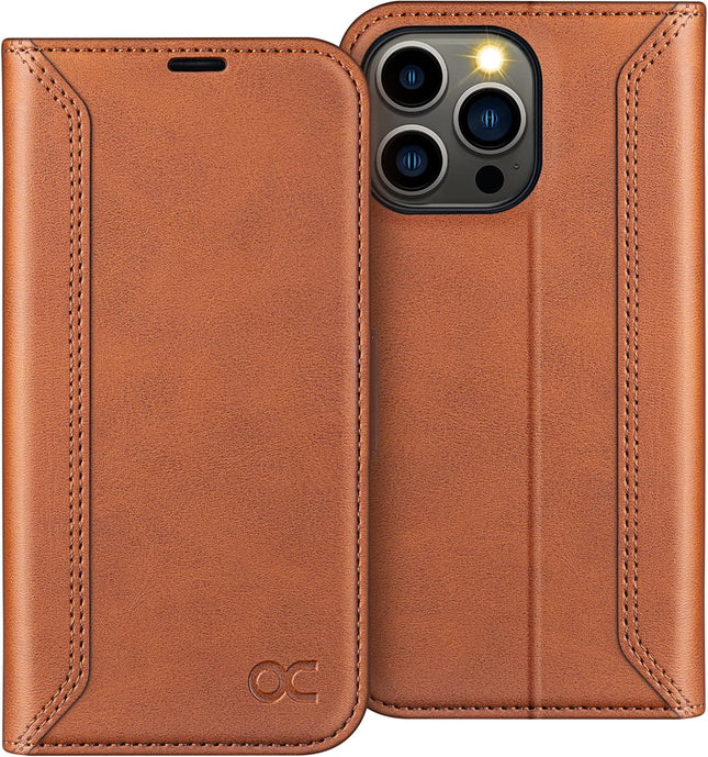 Retro Case iPhone 13 - Mobile Phone Case - Protective Flip Case - Leather Case - Compatible with iPhone 11 Pro 5G - Brown - 6.1 Inch