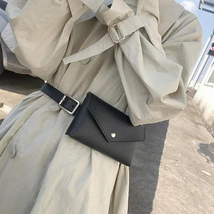 Waist Bag For Women Simple Perforated Waist Bag For Women Phone Bags For Women Casual Pack Feminine Black Purse