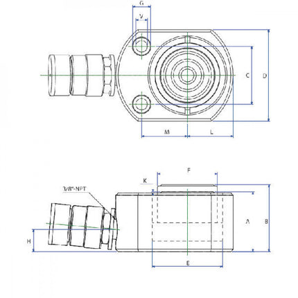 Betex NSLS 500 Hydraulikzylinder – 50 Tonnen – 68 kg