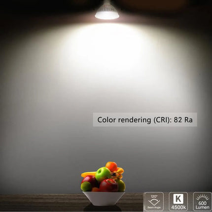 6er-Set LED-Einbaustrahler GU10 – neutralweißes Licht mit Leuchtmitteln – satiniert – 6 W