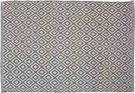 Bath mat Sealskin Trellis, grey-white, cotton 60 x 90 cm, non-slip