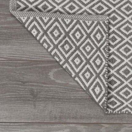 Bath mat Sealskin Trellis, grey-white, cotton 60 x 90 cm, non-slip